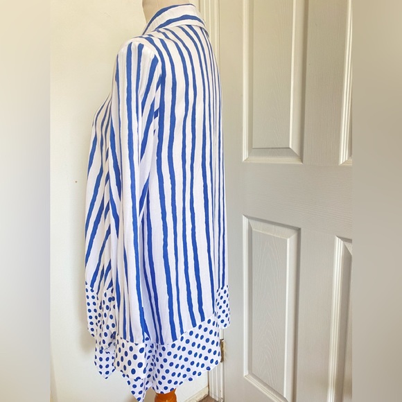 Scapa Lauren Perre Striped Button Up Blouse - Picture 5 of 8